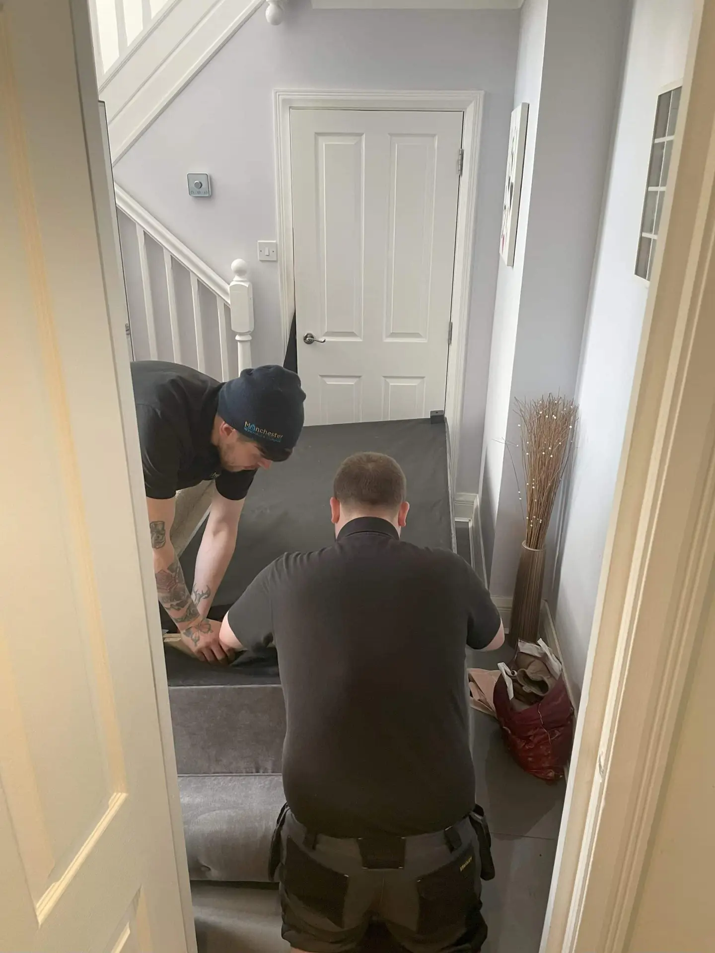 Removals Crew Dismantling a Sofa | Removals Crew Dismantling a Sofa | Manchester Removals & Storage