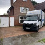 removals vehicle outside house in Chorlton