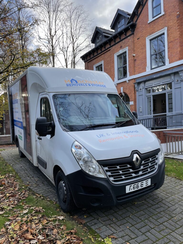 Vehicle Outside Apartment Move in Didsbury - Manchester Removals & Storage