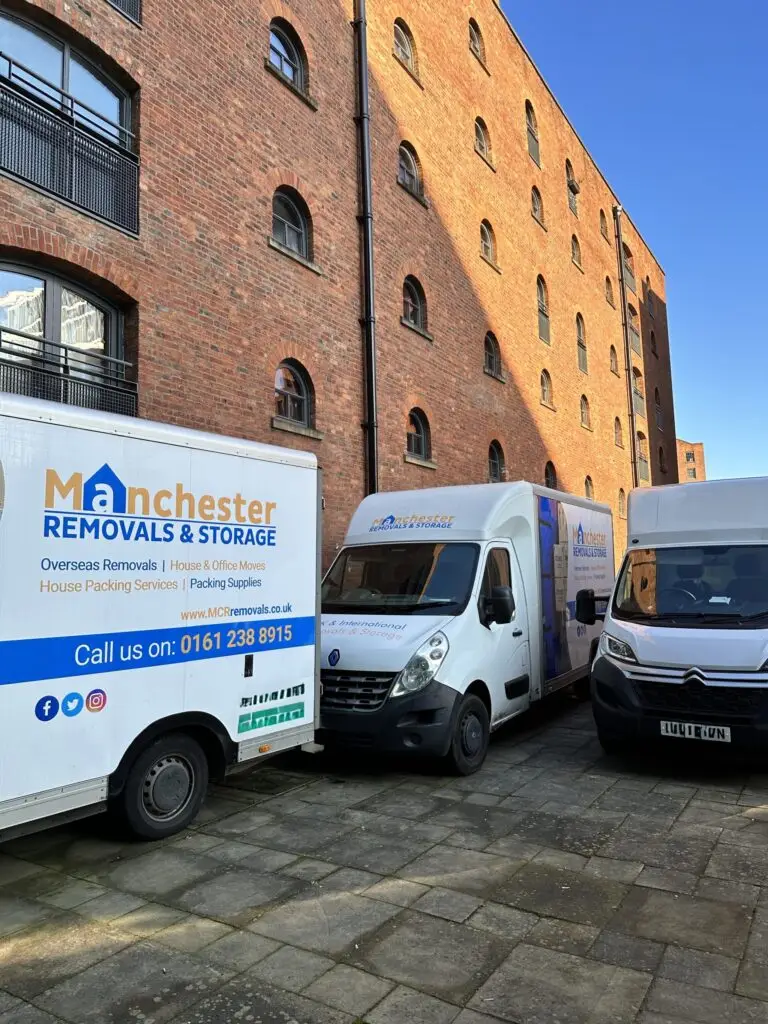 Vans Outside a Property in East Manchester | Manchester Removals & Storage
